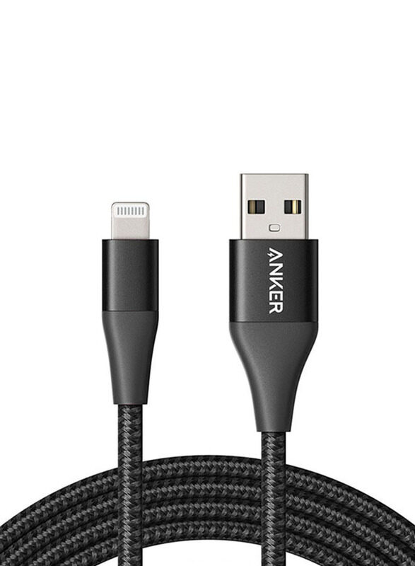 Anker 1.8 Meters Powerline+ II Lightning Cables, Male Lightning to Male USB-A Cable, C89 - A8453H13, Black
Anker 1.8 Meters Powerline+ II Lightning Cables, Male Lightning to Male USB-A Cable, C89 - A8453H13, Black