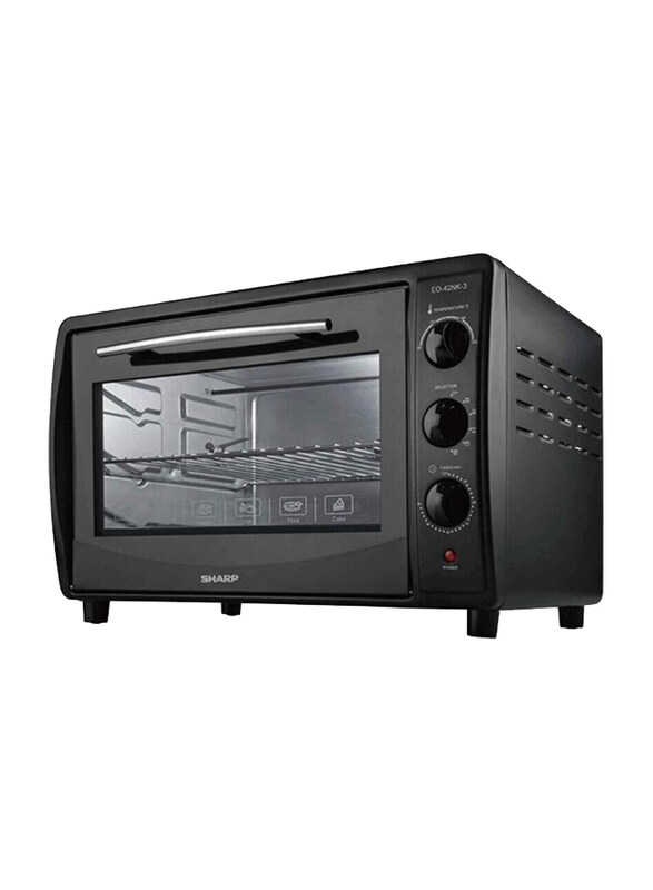 Sharp 42L Double Glass Electric Oven with Rotisserie & Convection, 1800W, EO-42NK-3, Black
Sharp 42L Double Glass Electric Oven with Rotisserie & Convection, 1800W, EO-42NK-3, Black