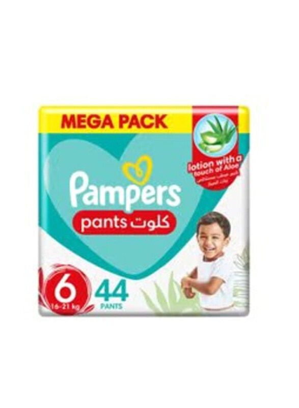 Pampers Baby Dry Pants With Aloe Vera Lotion, Size 6, 16-21 Kg, Mega Pack, 44 Count
Pampers Baby Dry Pants With Aloe Vera Lotion, Size 6, 16-21 Kg, Mega Pack, 44 Count