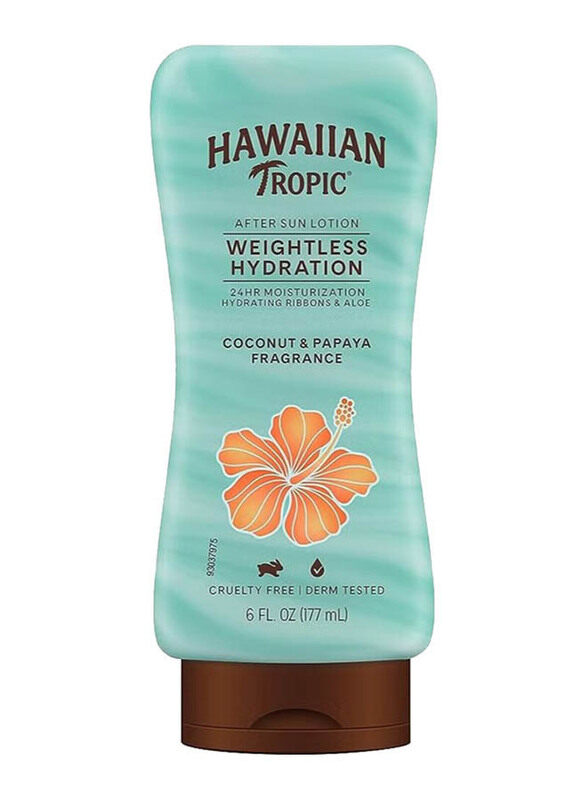 Hawaiian Tropic After Sun Lotion Weightless Hydration 24Hrs Moisturizing with Coconut & Papaya Fragrance, 177ml
Hawaiian Tropic After Sun Lotion Weightless Hydration 24Hrs Moisturizing with Coconut & Papaya Fragrance, 177ml