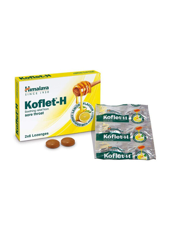 Himalaya Koflet H Soothing Relief From Sore Throat Herbal Lozenge with Lemon Flavour, 12 Lozenges
Himalaya Koflet H Soothing Relief From Sore Throat Herbal Lozenge with Lemon Flavour, 12 Lozenges