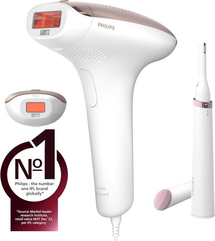 Philips Lumea IPL Hair Removal 7000 Series Skintone Sensor 2 Attachments Body, Face Compact Pen Trimmer Corded Use BRI921/60
Philips Lumea IPL Hair Removal 7000 Series Skintone Sensor 2 Attachments Body, Face Compact Pen Trimmer Corded Use BRI921/60