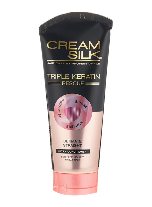 Cream Silk Triple Keratin Rescue Ultimate Straight Conditioner for All Type Hair, 170ml
Cream Silk Triple Keratin Rescue Ultimate Straight Conditioner for All Type Hair, 170ml