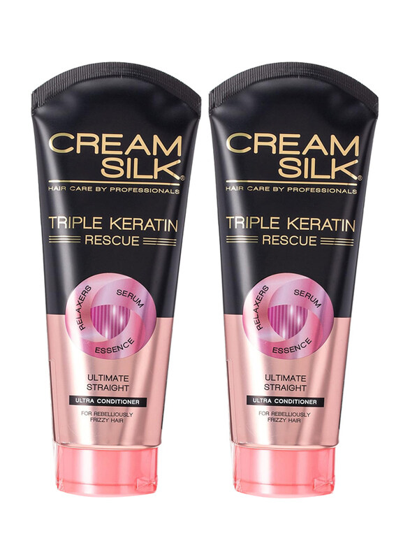 Cream Silk Triple Keratin Rescue Ultimate Straight Conditioner for All Type Hair, 340ml, 2 Piece
Cream Silk Triple Keratin Rescue Ultimate Straight Conditioner for All Type Hair, 340ml, 2 Piece