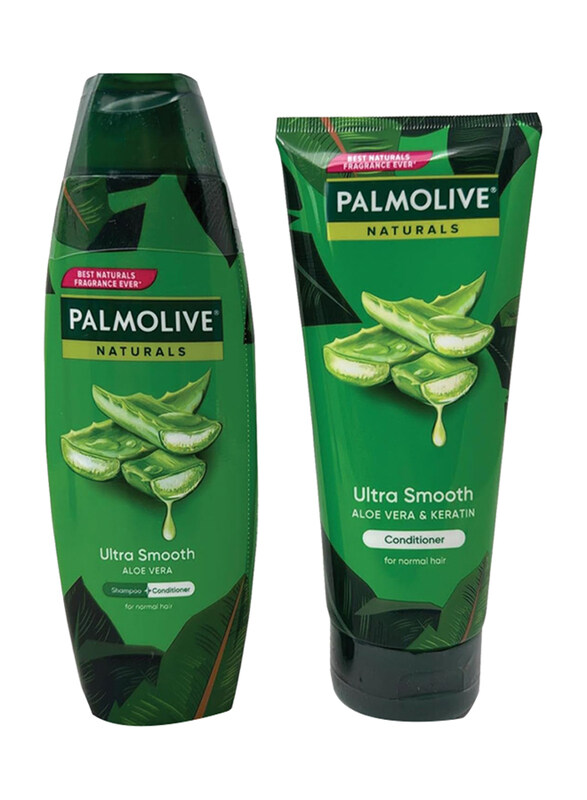 Palmolive Healthy & Smooth Aloe Vera & Fruit Vitamins Shampoo and Conditioner Set for All Type Hair, 180ml, 2 Piece
Palmolive Healthy & Smooth Aloe Vera & Fruit Vitamins Shampoo and Conditioner Set for All Type Hair, 180ml, 2 Piece