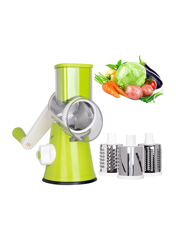 Generic Rotary Cheese Grater, Handheld Vegetables Slicer Cheese Shredder with Rubber Suction Base, 3 Stainless Drum Blades Included, Multicolour
Generic Rotary Cheese Grater, Handheld Vegetables Slicer Cheese Shredder with Rubber Suction Base, 3 Stainless Drum Blades Included, Multicolour