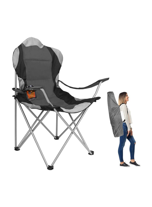 Go2Camps Foldable Camping Foldable Sadu Chair with Cup Holder for Garden, Fishing, Travel, Picnic & Festival, Grey
Go2Camps Foldable Camping Foldable Sadu Chair with Cup Holder for Garden, Fishing, Travel, Picnic & Festival, Grey