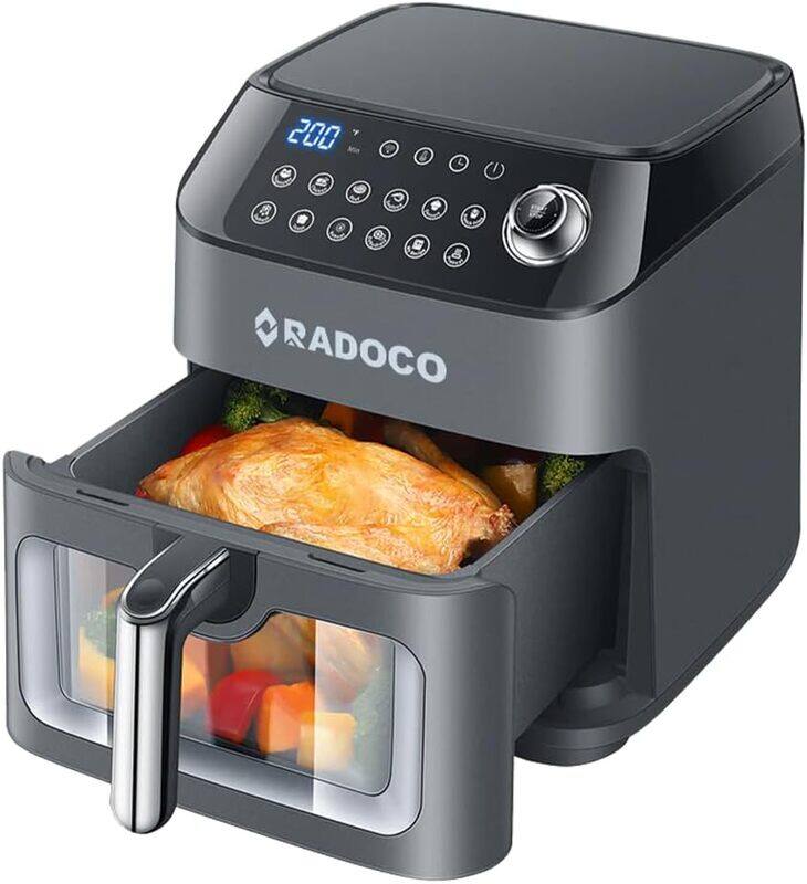 Radoco 7.3L Smart Air Fryer Oven, 12 Cooking Functions, Amazon Assistant & APP Control, Square & Removable Basket, 1800W, RD1012W, Black
Radoco 7.3L Smart Air Fryer Oven, 12 Cooking Functions, Amazon Assistant & APP Control, Square & Removable Basket, 1800W, RD1012W, Black