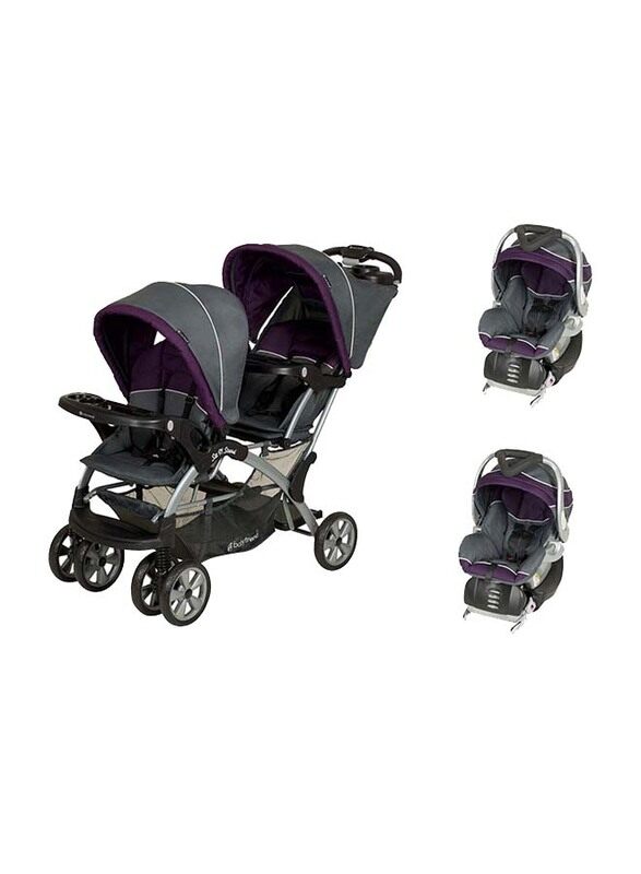 Baby Trend Sit N Stand Double Stroller + 2-Piece Flex-Loc Infant Car Seat Set, Elixer, Purple/Grey
Baby Trend Sit N Stand Double Stroller + 2-Piece Flex-Loc Infant Car Seat Set, Elixer, Purple/Grey