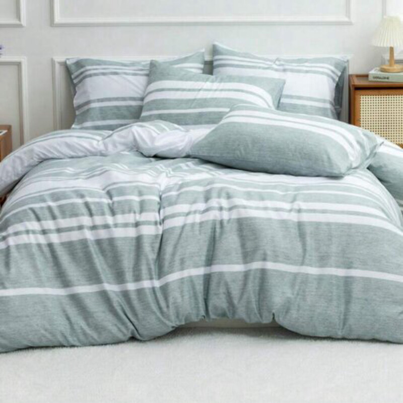 Deals For Less LUNAHOME- 6-Piece Stripe Design Bedding Set, 1 Duvet Cover + 1 Fitted Sheet + 4 Pillow Covers, King, Grey
Deals For Less LUNAHOME- 6-Piece Stripe Design Bedding Set, 1 Duvet Cover + 1 Fitted Sheet + 4 Pillow Covers, King, Grey