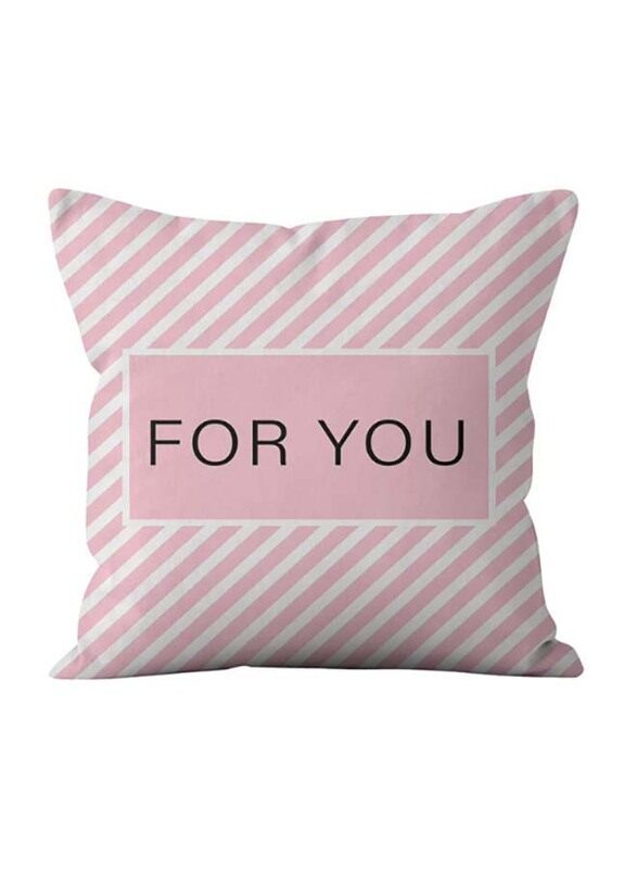 Deals for Less Stripes with Slogan Printed Decorative Cushion Cover, Pink/White/Black
Deals for Less Stripes with Slogan Printed Decorative Cushion Cover, Pink/White/Black