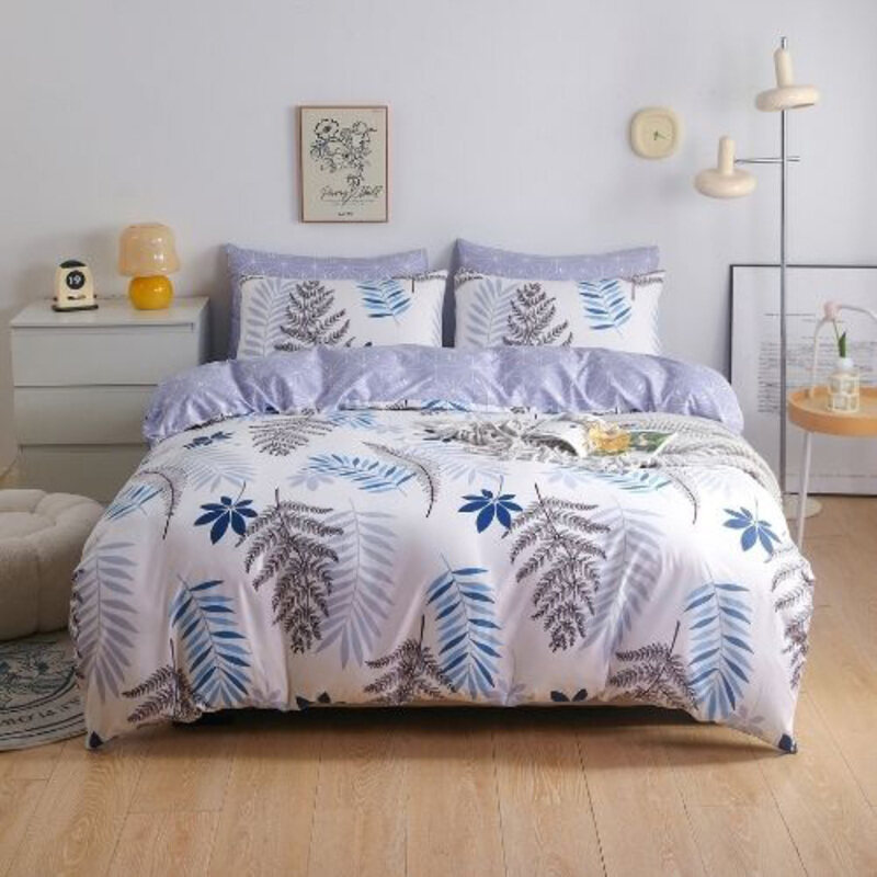 Luna Home 6-Piece Lovely Leaf Design Reversible Duvet Cover Set, 1 Duvet Cover + 1 Fitted Sheet + 4 Pillow Cases, King, Multicolour
Luna Home 6-Piece Lovely Leaf Design Reversible Duvet Cover Set, 1 Duvet Cover + 1 Fitted Sheet + 4 Pillow Cases, King, Multicolour
