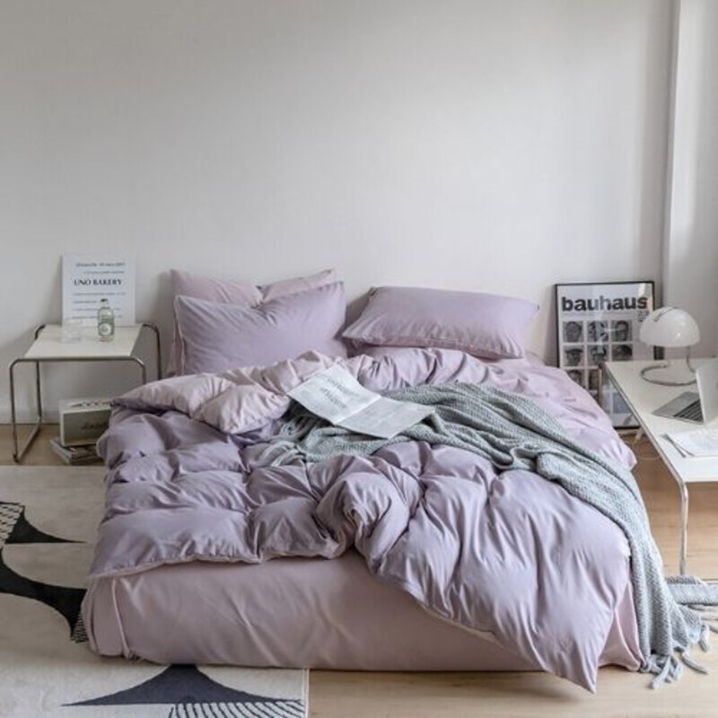 Deals For Less LUNAHOME- Premium 6-Piece Korean Reversible Plain Bedding Set, 1 Duvet Cover + 1 Fitted Sheet + 4 Pillow Cases, Queen/Double, Purple/Light Purple
Deals For Less LUNAHOME- Premium 6-Piece Korean Reversible Plain Bedding Set, 1 Duvet Cover + 1 Fitted Sheet + 4 Pillow Cases, Queen/Double, Purple/Light Purple
