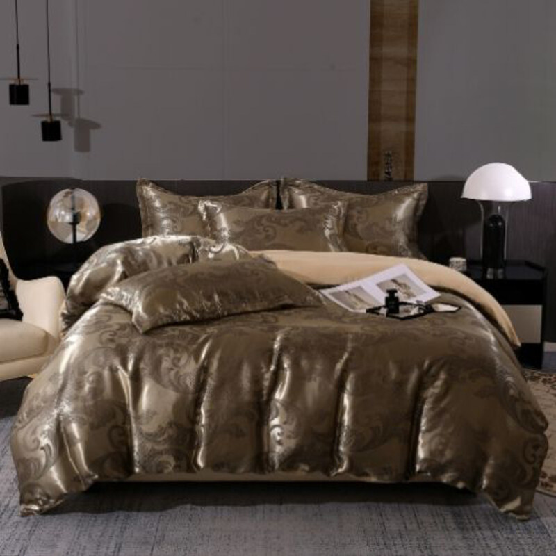 Luna Home 6-Piece Satin Jacquard Bohemia Style Design Duvet Cover Set, 1 Duvet Cover + 1 Fitted Sheet + 4 Pillow Covers, King, Brown
Luna Home 6-Piece Satin Jacquard Bohemia Style Design Duvet Cover Set, 1 Duvet Cover + 1 Fitted Sheet + 4 Pillow Covers, King, Brown