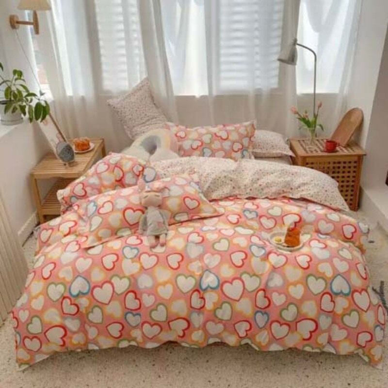 Deals for Less 4-Pieces Hearts Design Bedding Set, 1 Duvet Cover + 1 Fitted Bedsheet + 2 Pillow Covers, Orange, Single
Deals for Less 4-Pieces Hearts Design Bedding Set, 1 Duvet Cover + 1 Fitted Bedsheet + 2 Pillow Covers, Orange, Single