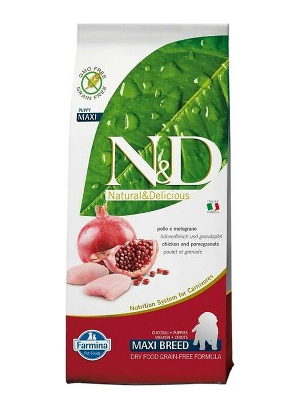 Farmina N&D Prime Chicken & Pomegranate Medium and Maxi Puppy Dog Dry Food, 12Kg
Farmina N&D Prime Chicken & Pomegranate Medium and Maxi Puppy Dog Dry Food, 12Kg