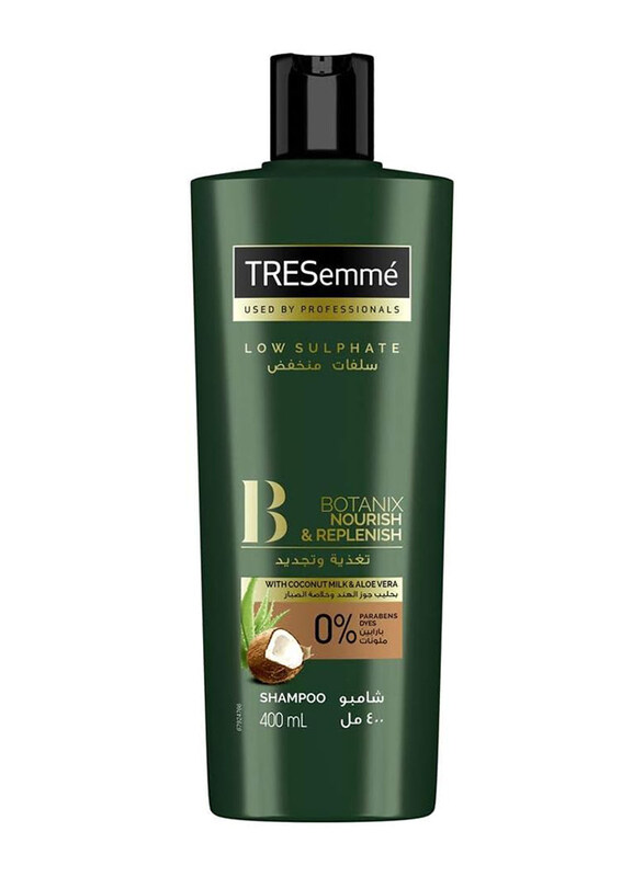 TRESemme Botanix Natural Nourish & Replenish Shampoo with Coconut Milk & Aloe Vera for Dry Hair, 400ml
TRESemme Botanix Natural Nourish & Replenish Shampoo with Coconut Milk & Aloe Vera for Dry Hair, 400ml