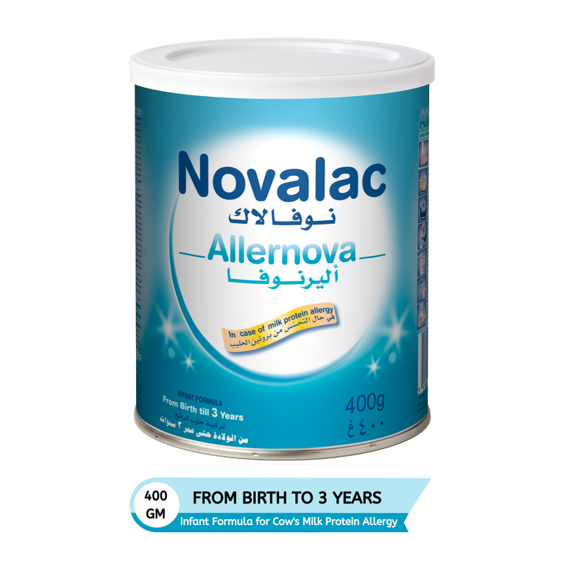 Novalac Allernova (400 g) / Infant Formula for Milk protein Allergy cases From Birth to 3 Yrs
Novalac Allernova (400 g) / Infant Formula for Milk protein Allergy cases From Birth to 3 Yrs