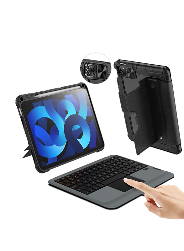 Nillkin Apple iPad Air 5th/4th Generation Detachable Keyboard Case Cover with Trackpad/Pencil Holder, Black
Nillkin Apple iPad Air 5th/4th Generation Detachable Keyboard Case Cover with Trackpad/Pencil Holder, Black