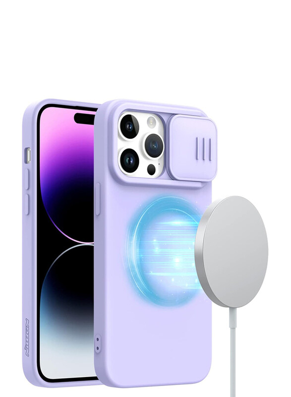 Nillkin Apple iPhone 14 Pro Max Cam Shield Silky Magnetic Silicone Mobile Phone Case Cover, Purple
Nillkin Apple iPhone 14 Pro Max Cam Shield Silky Magnetic Silicone Mobile Phone Case Cover, Purple
