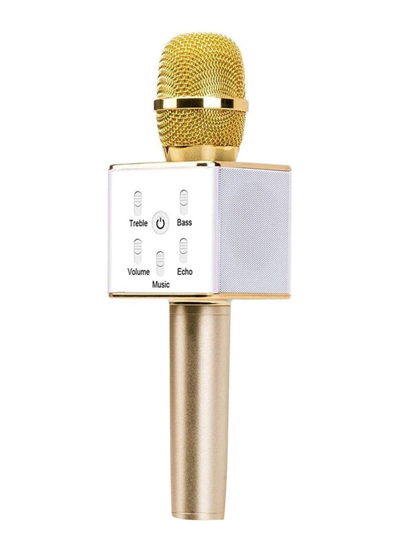 Tuxun Q7 Portable Karaoke Wireless Microphone Mini Handheld Cellphone Player Built-in Bluetooth Speaker, Gold
Tuxun Q7 Portable Karaoke Wireless Microphone Mini Handheld Cellphone Player Built-in Bluetooth Speaker, Gold