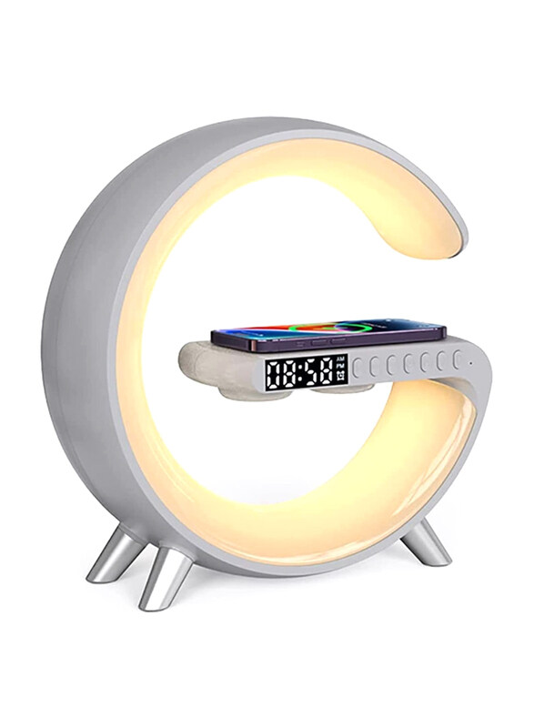 Sonled Bedside Table Lamp with Bluetooth Speaker & Alarm Clock, White
Sonled Bedside Table Lamp with Bluetooth Speaker & Alarm Clock, White