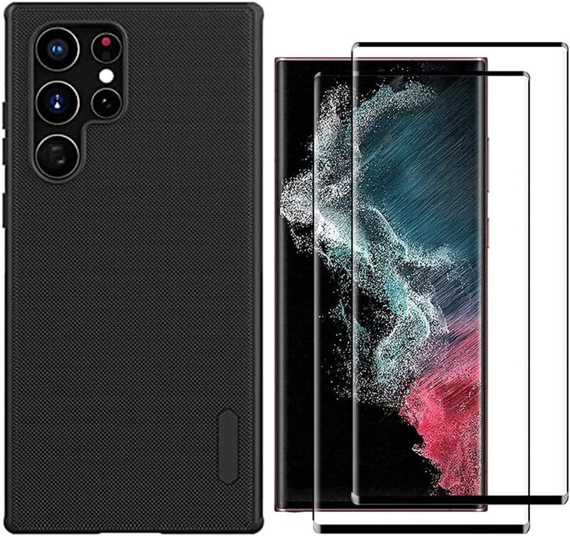 Generic Samsung Galaxy S23 Ultra Anti-Fingerprint Tempered Glass Screen Protector & Slim Frosted Case Full Mobile Phone Case Cover, 3 Pieces, Black
Generic Samsung Galaxy S23 Ultra Anti-Fingerprint Tempered Glass Screen Protector & Slim Frosted Case Full Mobile Phone Case Cover, 3 Pieces, Black