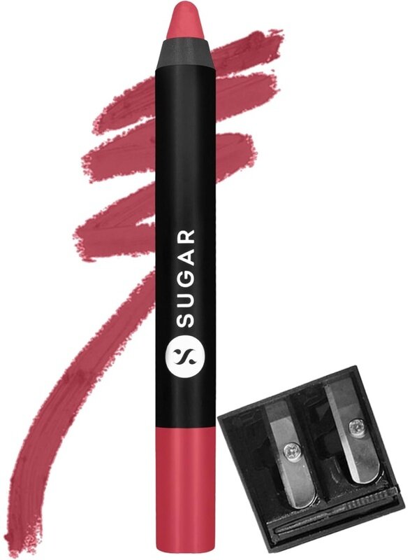 Sugar Cosmetics Matte As Hell Crayon Lipstick05 Rose Dawson (Rose Pink) Highly pigmented, Creamy Texture, Long lasting Matte Finish
Sugar Cosmetics Matte As Hell Crayon Lipstick05 Rose Dawson (Rose Pink) Highly pigmented, Creamy Texture, Long lasting Matte Finish