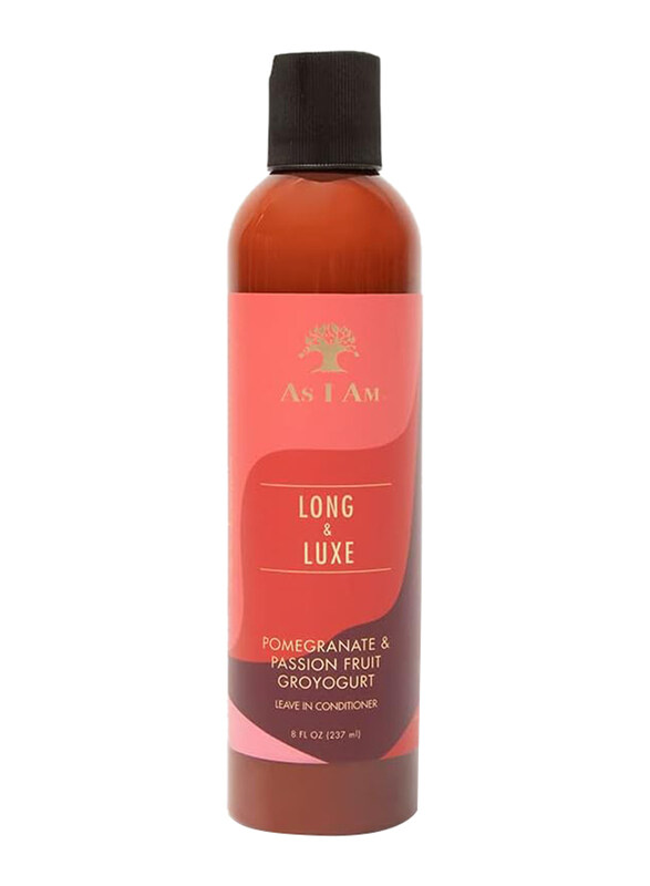 As I Am Long and Luxe Pomegranate Passion Fruit Groyogurt Leave In Conditioner for All Type Hair, 237ml
As I Am Long and Luxe Pomegranate Passion Fruit Groyogurt Leave In Conditioner for All Type Hair, 237ml