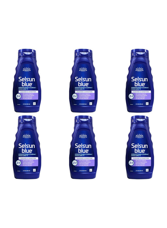 Selsun Blue2-In-1 Strength Naturals Dandruff Shampoo for Damaged Hair, 6 x 325ml
Selsun Blue2-In-1 Strength Naturals Dandruff Shampoo for Damaged Hair, 6 x 325ml