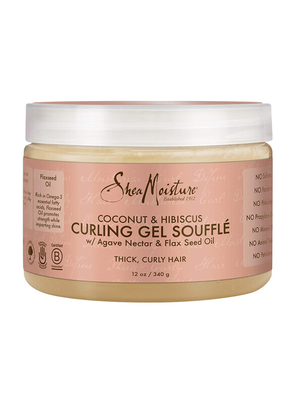 Shea Moisture Coconut and Hibiscus Curling Gel Souffle for All Hair Types, 340g
Shea Moisture Coconut and Hibiscus Curling Gel Souffle for All Hair Types, 340g