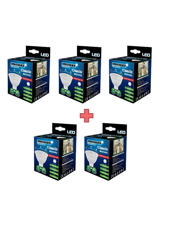 Milanlux Led, Non-Dimmable, 560 Lumen, Day-Light White 6500, 7W, MR16, GU5.3 Base, BUY 3 GET 2 FREE
Milanlux Led, Non-Dimmable, 560 Lumen, Day-Light White 6500, 7W, MR16, GU5.3 Base, BUY 3 GET 2 FREE