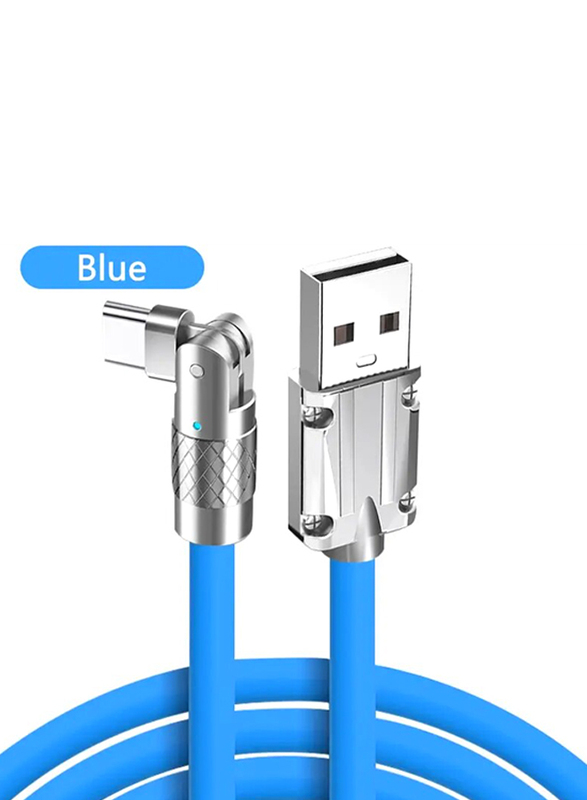 

Gajed 1.5-Meters 120W Fast Charging Data Cable, USB Type-C to USB Type-A for Smartphones/Tablets, Blue