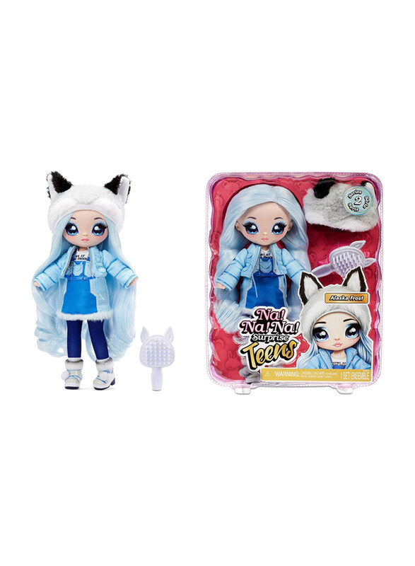 Na! Na! Na! Surprise Teens 11" Fashion Doll Alaska Frost Soft Poseable Blue Hair Adorable Animal-Inspired Wolf Hat Outfit & Accessories, Multicolour,
Na! Na! Na! Surprise Teens 11" Fashion Doll Alaska Frost Soft Poseable Blue Hair Adorable Animal-Inspired Wolf Hat Outfit & Accessories, Multicolour,
