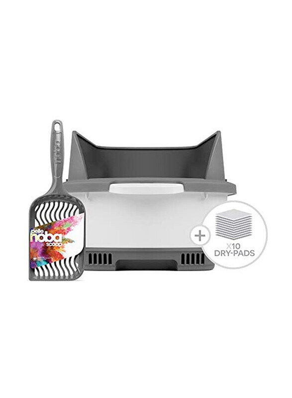 Cateco Litter Box Complete Starter Kit with Height Extension Dry-Pads and Scoop, 10 Pieces, White/Grey
Cateco Litter Box Complete Starter Kit with Height Extension Dry-Pads and Scoop, 10 Pieces, White/Grey