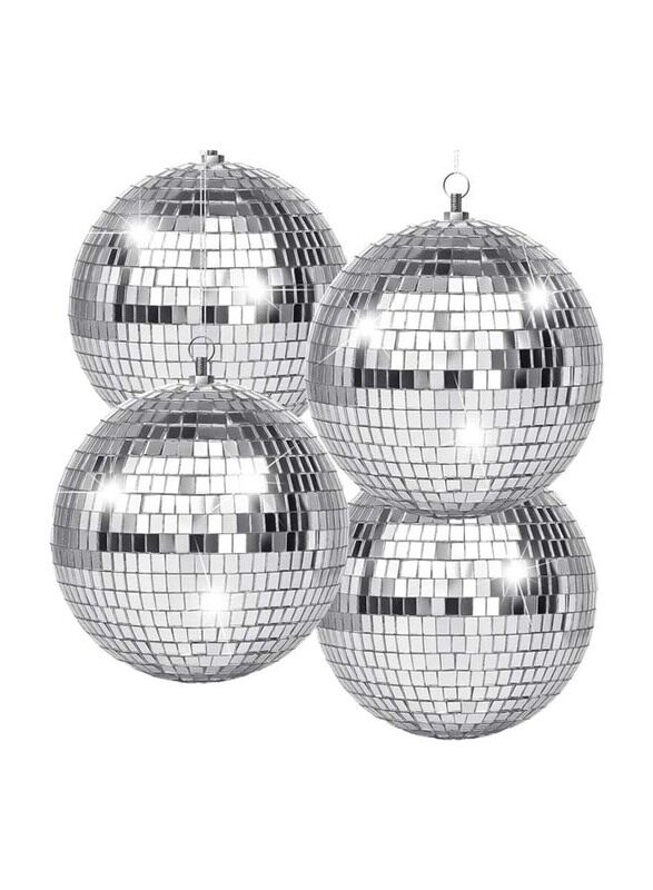 Generic Reflective 15Cm Mirror Hanging Large Disco Ball Ornament For Party Holiday Wedding Dance And Music Festivals Decor, 4 Pieces, Silver
Generic Reflective 15Cm Mirror Hanging Large Disco Ball Ornament For Party Holiday Wedding Dance And Music Festivals Decor, 4 Pieces, Silver