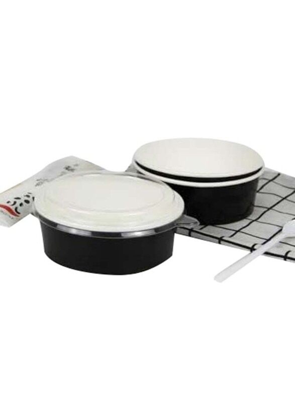 Generic 50-Piece x 500ml Paper Round Bowl with Pet Lid for Food and Desserts, FOSBLSH0324, Black/White
Generic 50-Piece x 500ml Paper Round Bowl with Pet Lid for Food and Desserts, FOSBLSH0324, Black/White