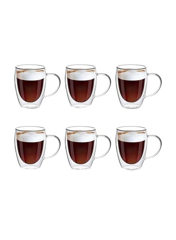 Generic 350ml 6-Piece Double Wall Glass Mug with Excellent Thermal Retention, Clear
Generic 350ml 6-Piece Double Wall Glass Mug with Excellent Thermal Retention, Clear