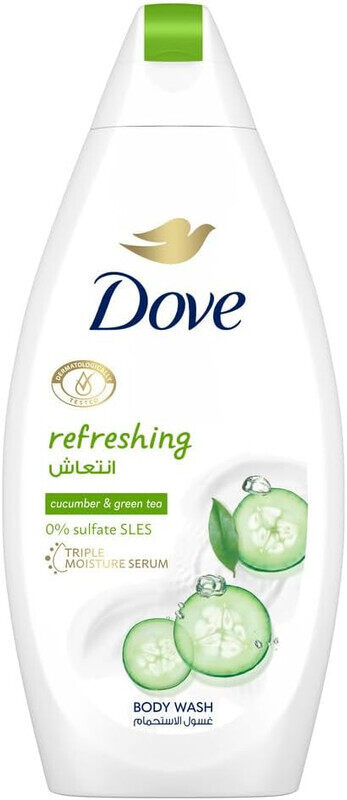 DOVE Refreshing Body Wash, for instant nourishing, Cucumber and Green Tea, No Sulfates or Parabens, 500ml
DOVE Refreshing Body Wash, for instant nourishing, Cucumber and Green Tea, No Sulfates or Parabens, 500ml