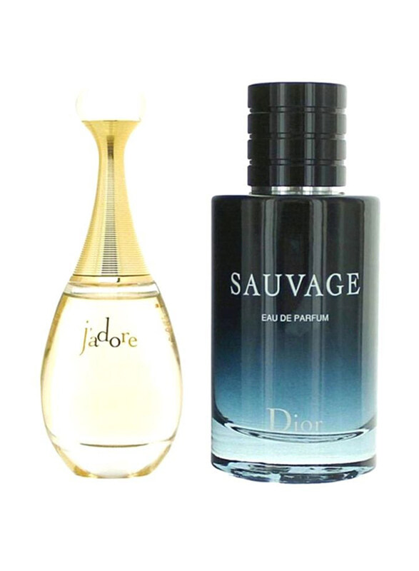 Dior 2-Pieces Perfume Gift Set for Unisex, Sauvage 100ml EDP Perfume, J'adore 100ml EDP Perfume
Dior 2-Pieces Perfume Gift Set for Unisex, Sauvage 100ml EDP Perfume, J'adore 100ml EDP Perfume