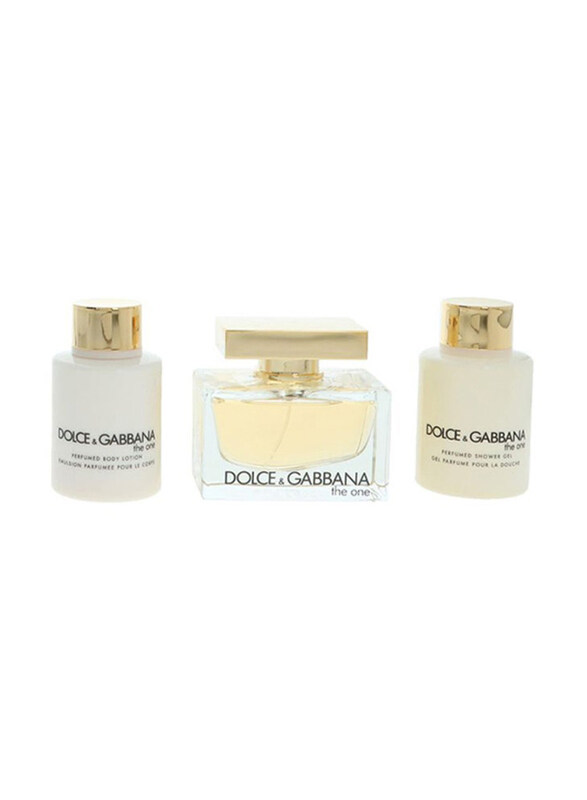 Dolce & Gabbana 3-Piece The One Gift Set for Women, 75ml EDP Perfume, 100ml Shower Gel, 100ml Body Lotion
Dolce & Gabbana 3-Piece The One Gift Set for Women, 75ml EDP Perfume, 100ml Shower Gel, 100ml Body Lotion