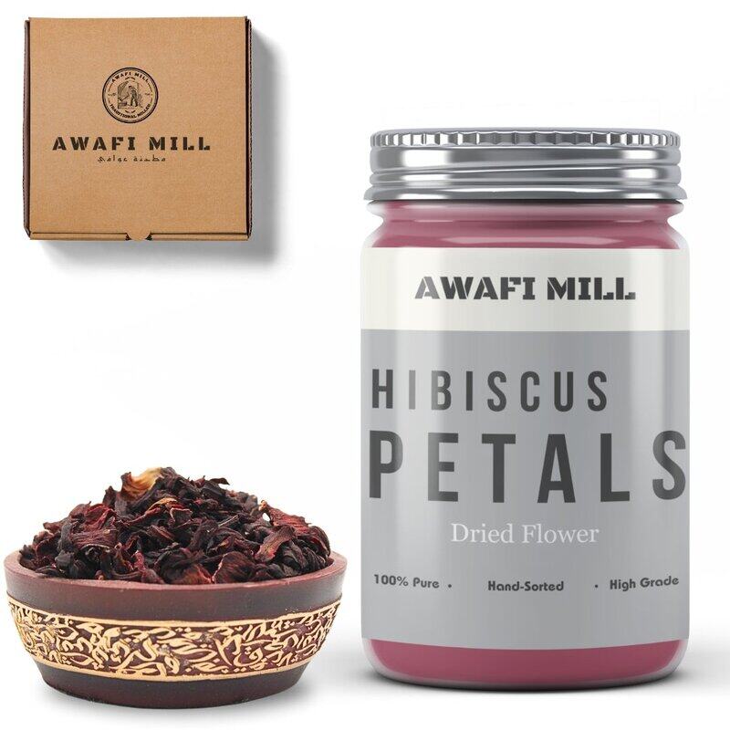 AWAFI MILL Natural Dried Hibiscus Flower - Premium Quality - Rich in Vitamins & Minerals - Vibrant Flavor - Herbal Tea Essential (Bottle of 100 gram /
AWAFI MILL Natural Dried Hibiscus Flower - Premium Quality - Rich in Vitamins & Minerals - Vibrant Flavor - Herbal Tea Essential (Bottle of 100 gram /