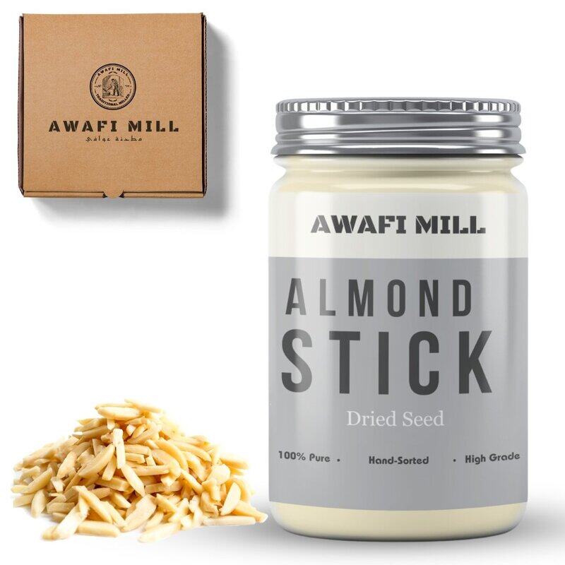 AWAFI MILL Dried Almond Stick - Crunchy Snack Delight - Premium Quality - Perfect for On-the-Go Enjoyment - Versatile Ingredient (Bottle of 100 gram /
AWAFI MILL Dried Almond Stick - Crunchy Snack Delight - Premium Quality - Perfect for On-the-Go Enjoyment - Versatile Ingredient (Bottle of 100 gram /