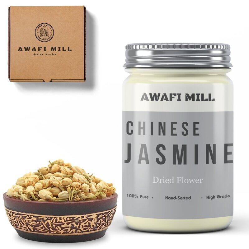 AWAFI MILL Chinese Jasmine Flower - Fragrant and Delicate - Premium Quality - Aromatic Tea Essential - Floral Infusion (Bottle of 100 gram / 3.5 Oz)
AWAFI MILL Chinese Jasmine Flower - Fragrant and Delicate - Premium Quality - Aromatic Tea Essential - Floral Infusion (Bottle of 100 gram / 3.5 Oz)
