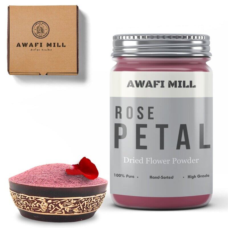 AWAFI MILL Herbal Rose Petal Powder - Natural & Fragrant - Skin Brightening Formula - Rich in Vitamins & Antioxidants - Botanical Beauty Essential (Bo
AWAFI MILL Herbal Rose Petal Powder - Natural & Fragrant - Skin Brightening Formula - Rich in Vitamins & Antioxidants - Botanical Beauty Essential (Bo