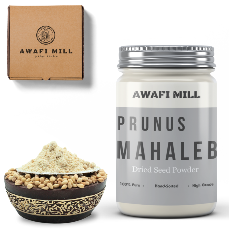AWAFI MILL Prunus Mahaleb Seeds Powder - Premium Quality - Ground from Finest Seeds - Rich in Nutrients - Culinary and Medicinal Uses (Bottle of 100 g
AWAFI MILL Prunus Mahaleb Seeds Powder - Premium Quality - Ground from Finest Seeds - Rich in Nutrients - Culinary and Medicinal Uses (Bottle of 100 g