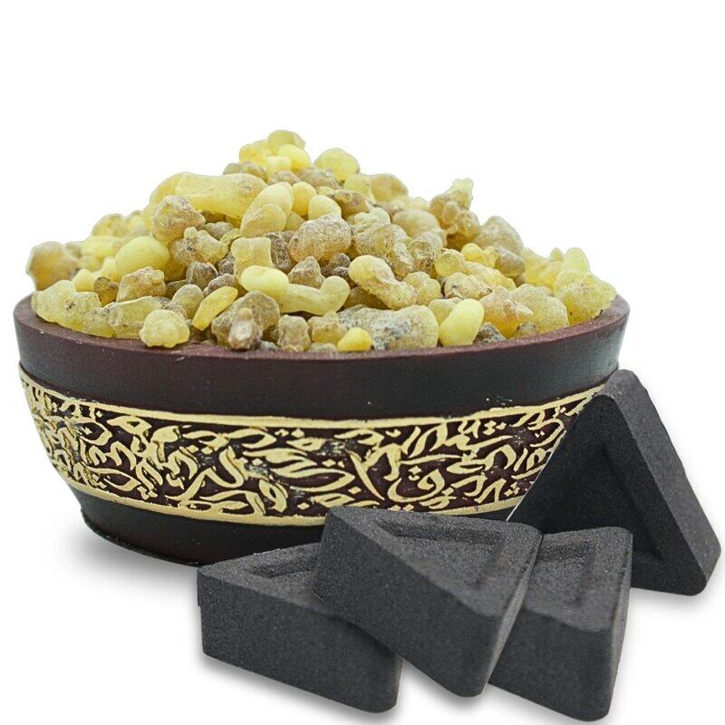 AWAFI MILL Frankincense Indian Boswellia serrata with Triangle Charcoal Tablet - Premium Resin for Aromatic Rituals (Pack of 120 Gram with 20 Charcoal
AWAFI MILL Frankincense Indian Boswellia serrata with Triangle Charcoal Tablet - Premium Resin for Aromatic Rituals (Pack of 120 Gram with 20 Charcoal