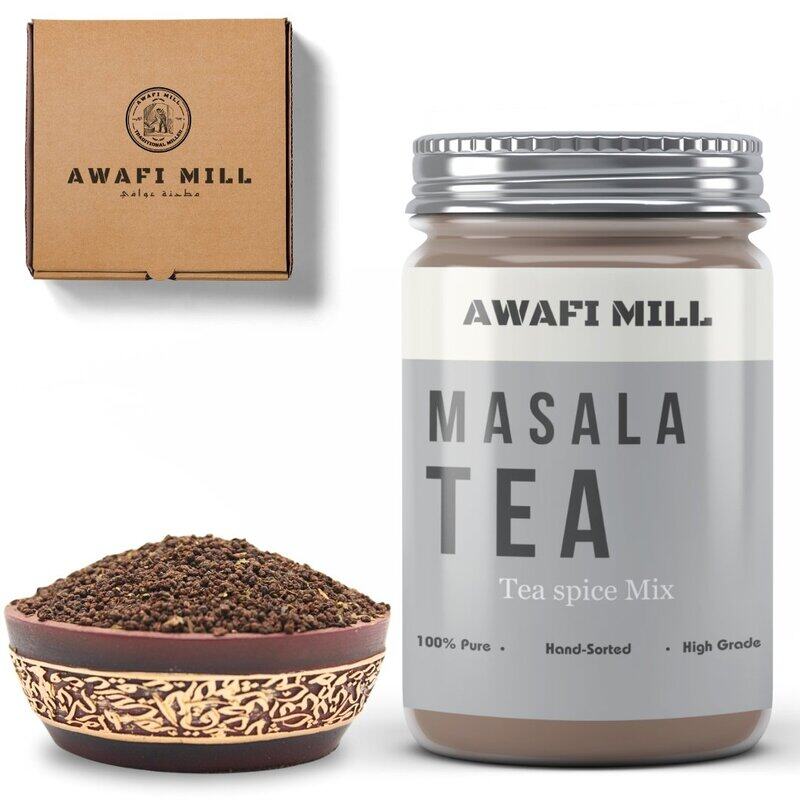 AWAFI MILL Masala Spiced Tea - Exotic Blend of Aromatic Spices - Rich, Warm, and Inviting - Authentic Flavors of the East (Bottle of 100 gram / 3.5 Oz
AWAFI MILL Masala Spiced Tea - Exotic Blend of Aromatic Spices - Rich, Warm, and Inviting - Authentic Flavors of the East (Bottle of 100 gram / 3.5 Oz