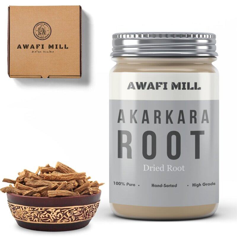 AWAFI MILL Dried Akarkara Root - Premium Quality - Authentic Ayurvedic Herb - Natural Aphrodisiac - Herbal Remedy for Vitality and Wellness (Bottle of
AWAFI MILL Dried Akarkara Root - Premium Quality - Authentic Ayurvedic Herb - Natural Aphrodisiac - Herbal Remedy for Vitality and Wellness (Bottle of