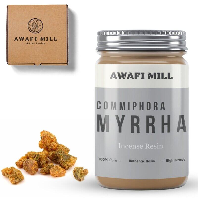 Awafi Mill Pure Myrrh Resin Incense - Aromatic Resin Incense Ingredient 100% Natural Resin Incense (Bottle of 100 gram 3.5 Oz)
Awafi Mill Pure Myrrh Resin Incense - Aromatic Resin Incense Ingredient 100% Natural Resin Incense (Bottle of 100 gram 3.5 Oz)